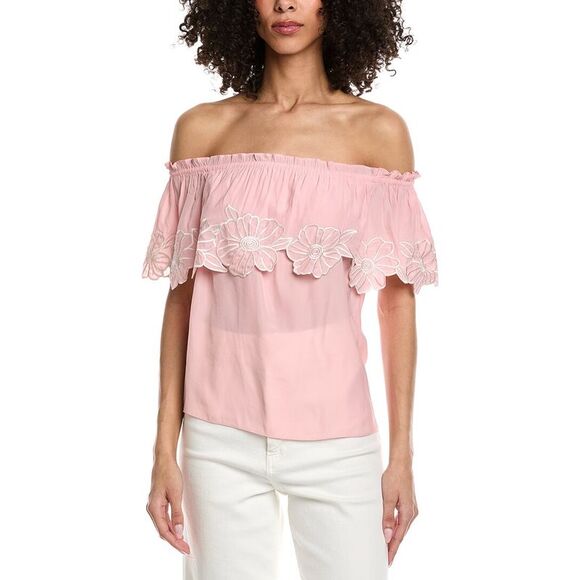 Ramy Brook Tops - Ramy Brook Womens Cairo Short Sleeve Top, Pink